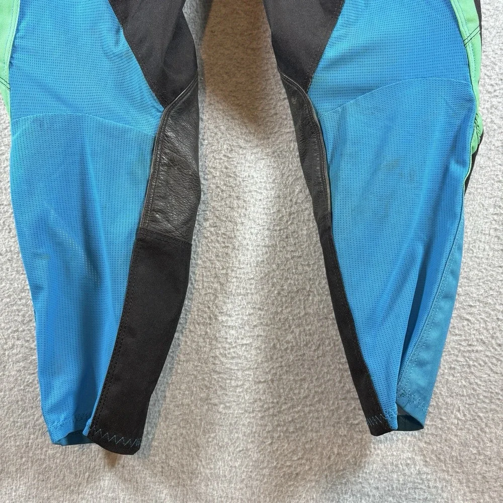 Fox Racing 180 Motocross Pants Youth 24 Blue Green Black MX ATV Riding Gear