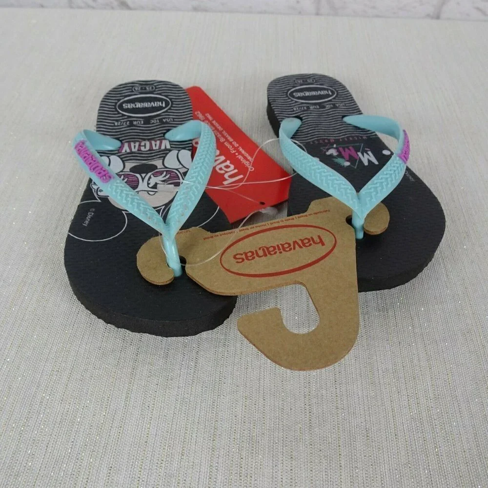 💰3/$25  New Havaianas Disney Mickey Mouse Flip Flops 10 C