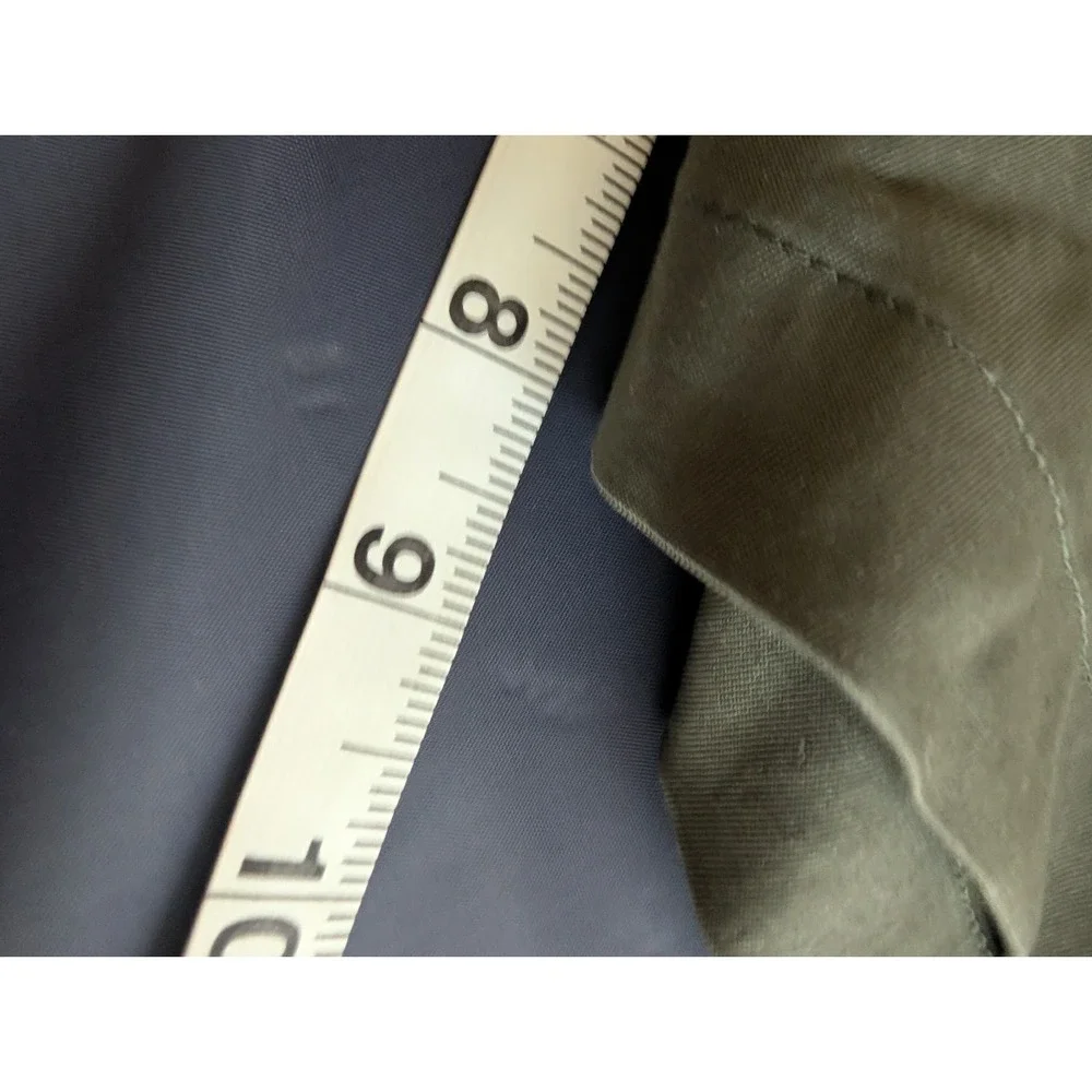 Amazon Essentials Mens Green Slim Fit Chino Shorts Cotton Zip Pockets Size 38