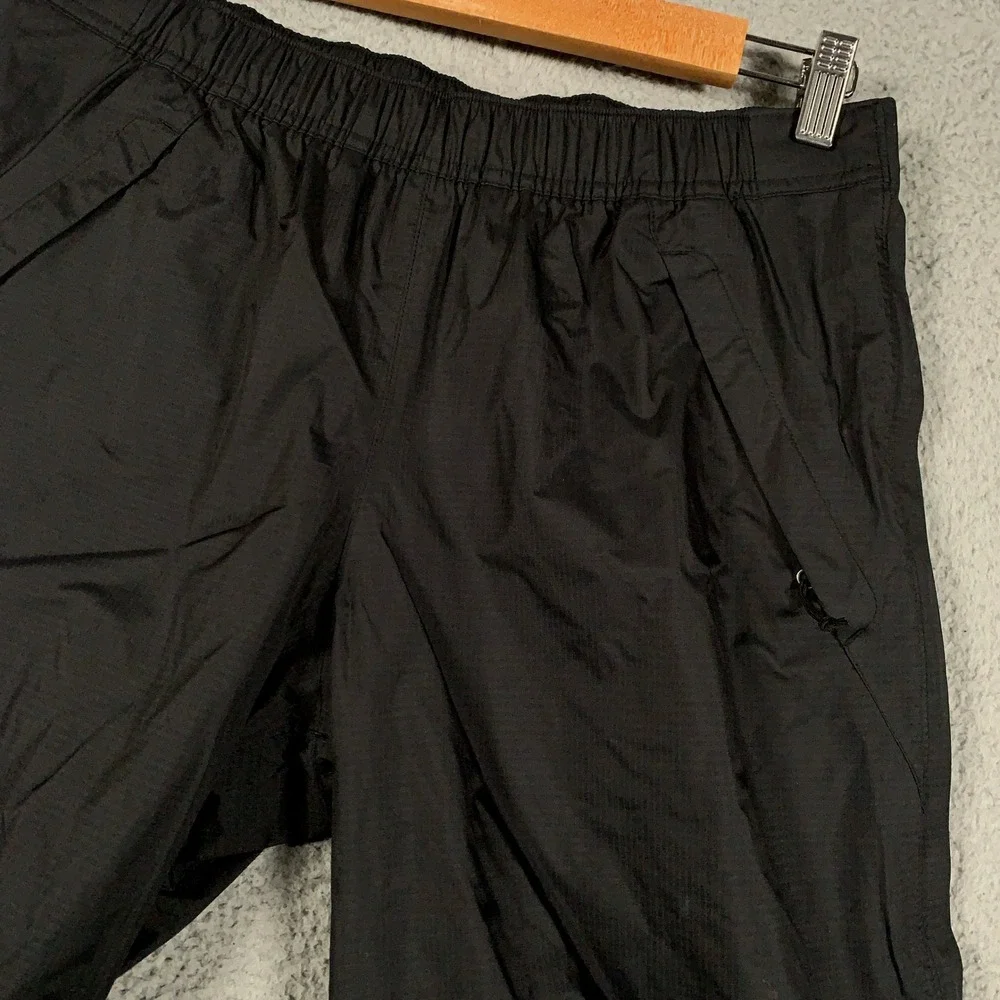 REI Co-op Essential Rain Pants Mens Medium Black Waterproof Hiking Ripstop Nylon