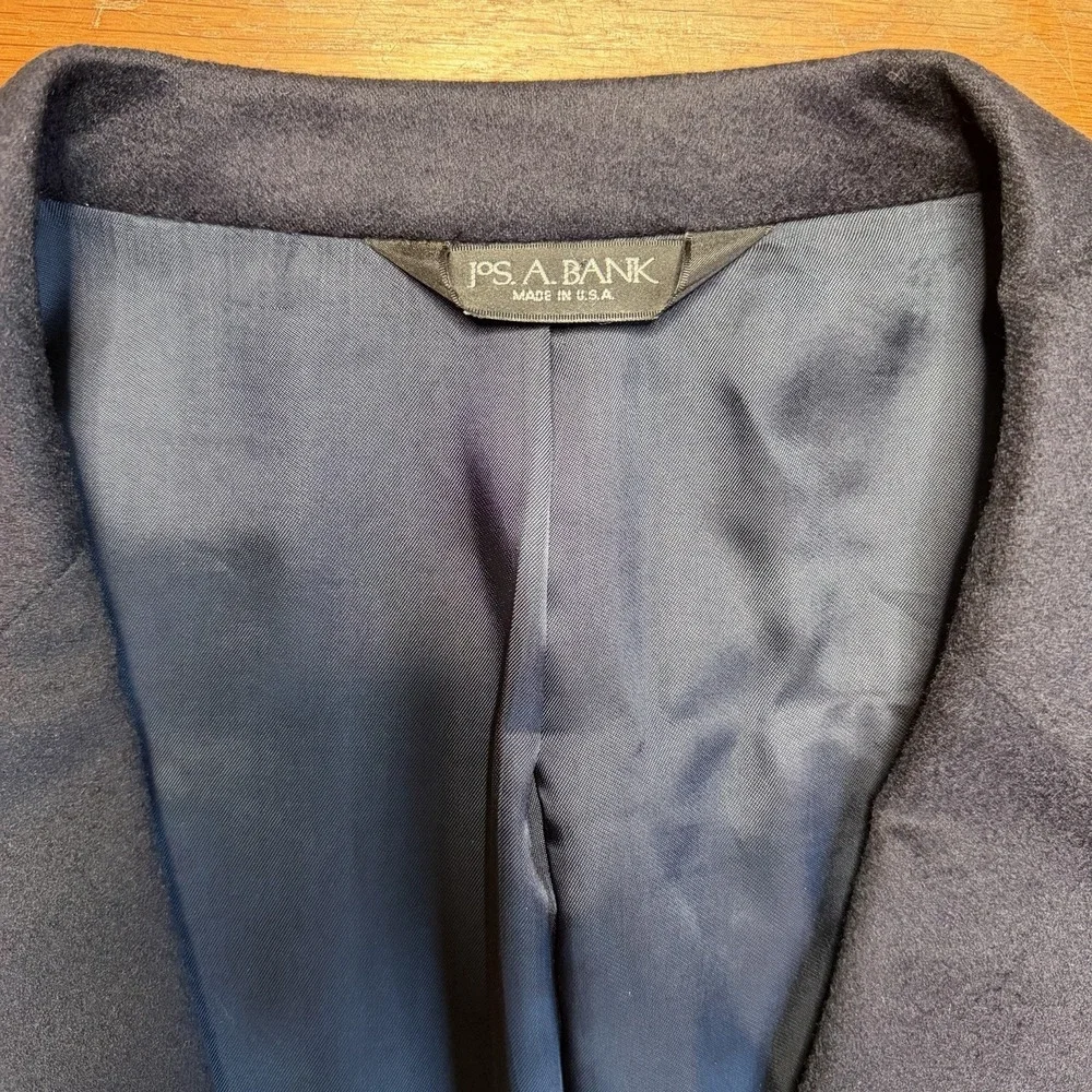 Jos A Bank 100% Cashmere Blazer Mens 48 EXL Blue Sport Coat‎ Suit Jacket Gordon
