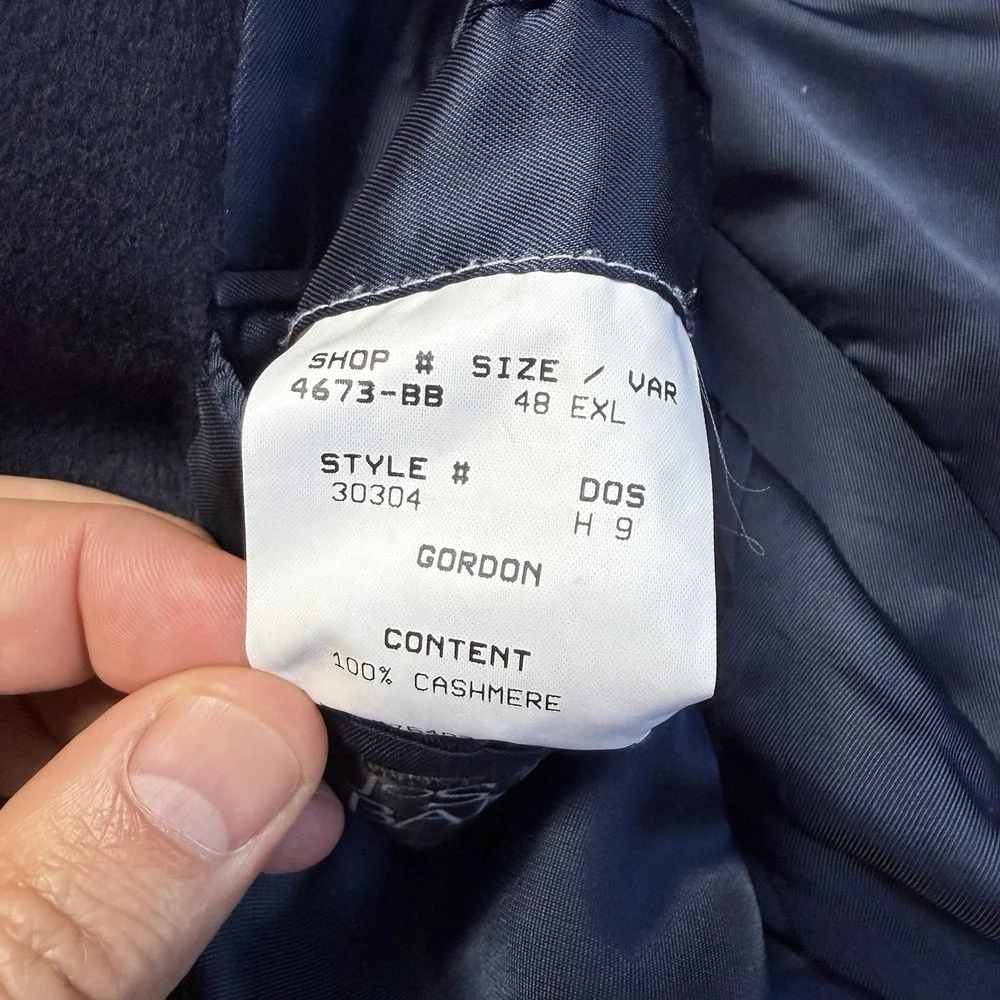 Jos A Bank 100% Cashmere Blazer Mens 48 EXL Blue Sport Coat‎ Suit Jacket Gordon