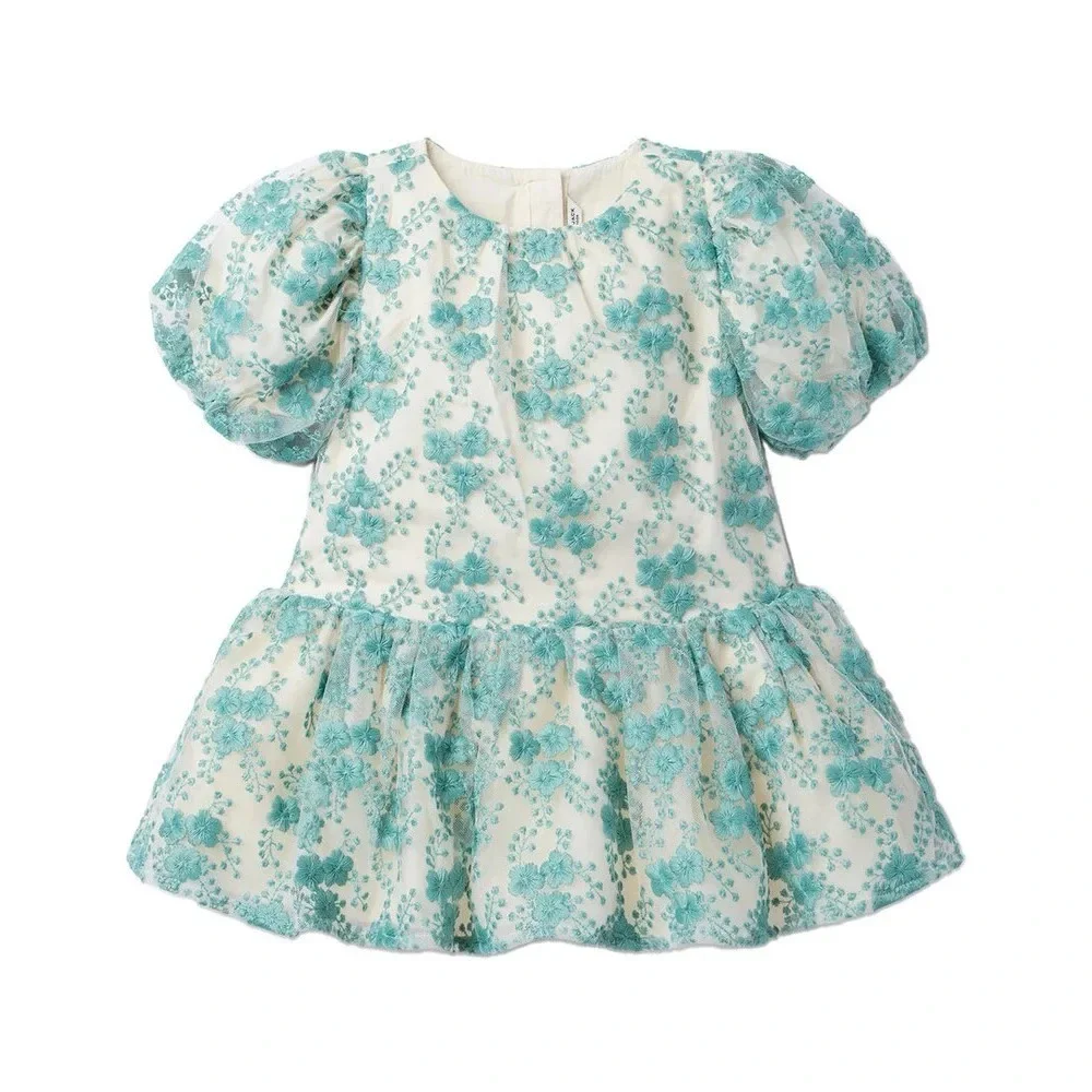 Janie‎ And Jack Special Occasion Floral Fete Tulle Dress Girls Size 6 Wedding