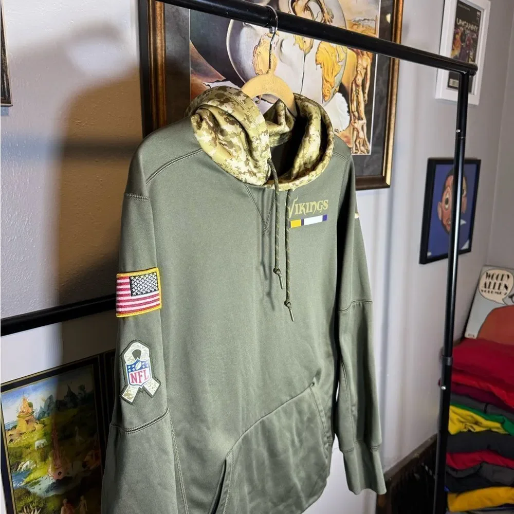 Minnesota Vikings Salute to Service on Field Nike Hoodie