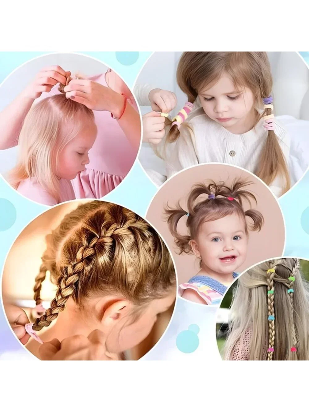 200 Pack No Damage Hair Ties for Baby, Toddlers & Girls - Soft Elastic Bands