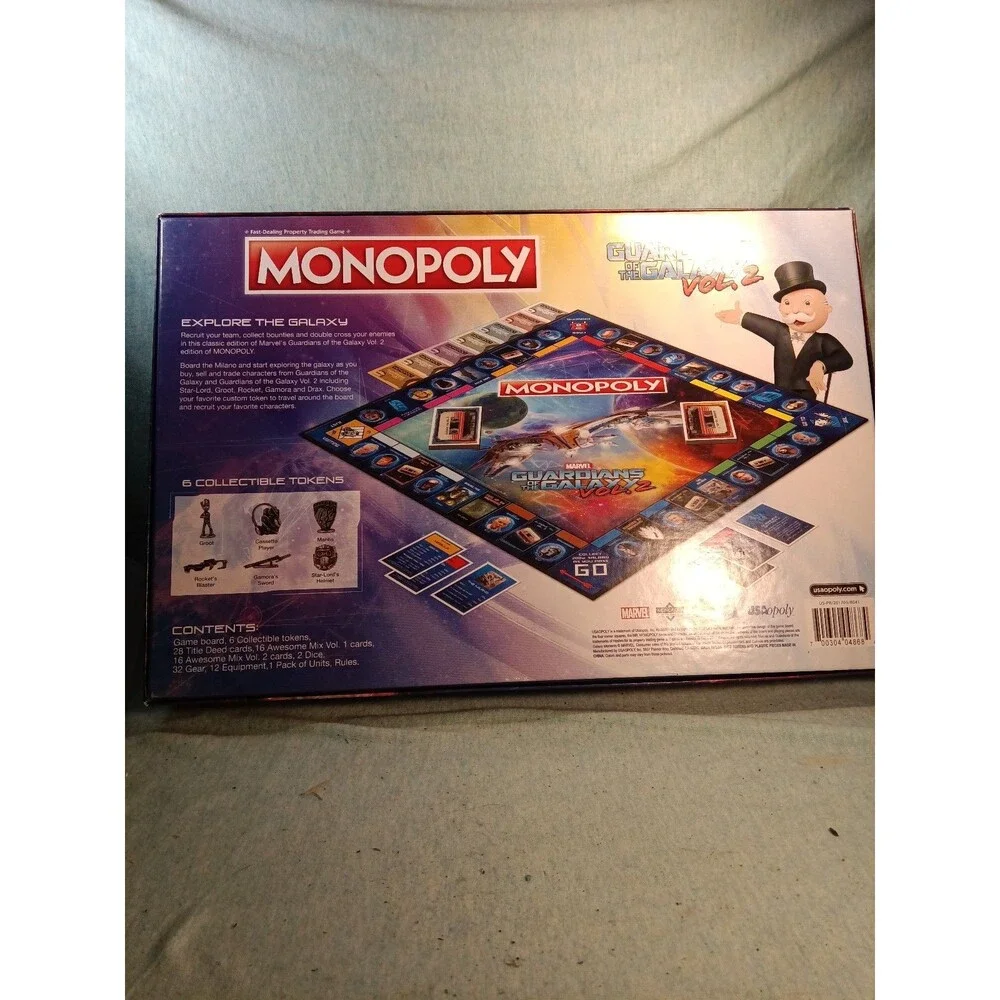 MONOPOLY - MARVEL GUARDIANS OF THE GALAXY VOL. 2 - Board Game like new