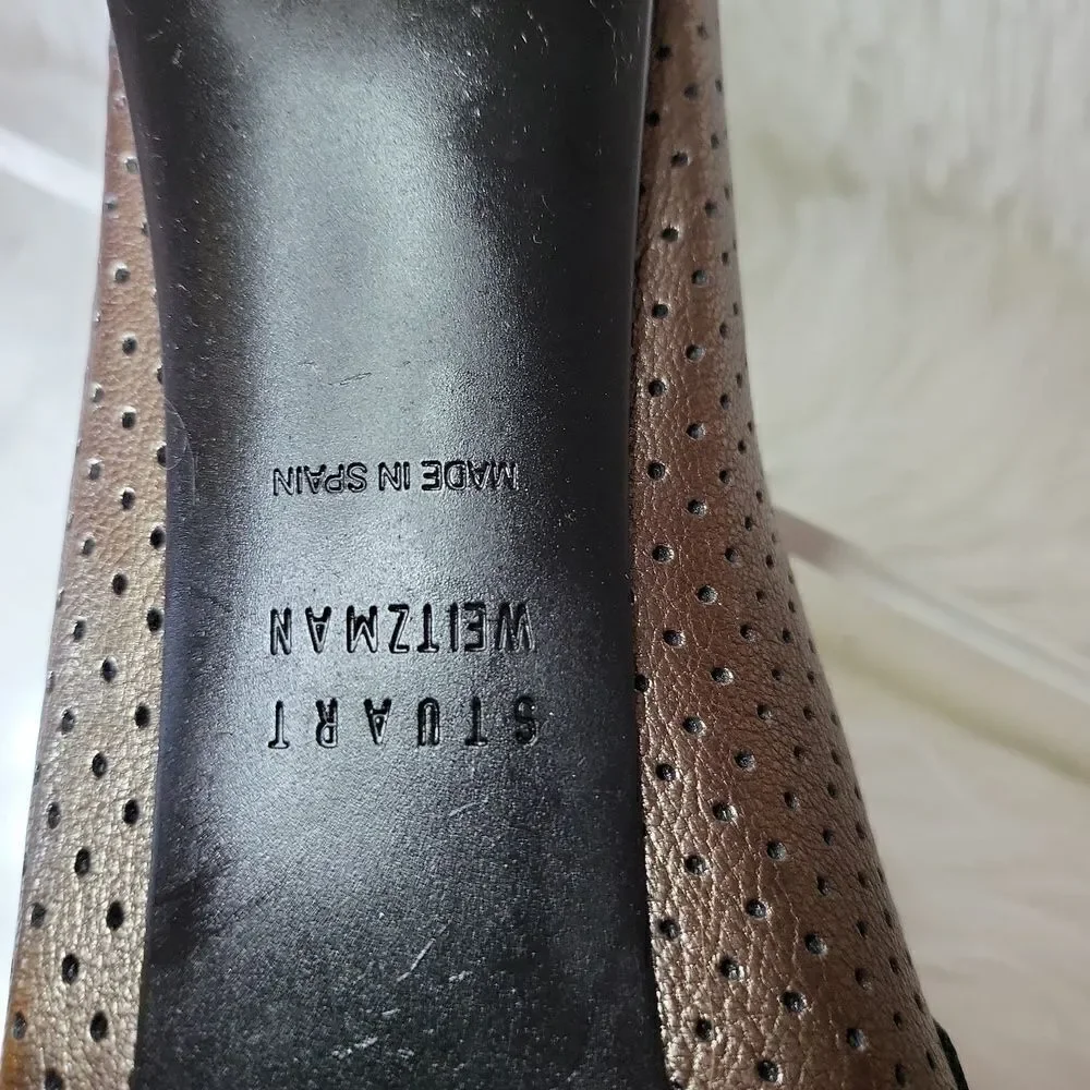 NWOT STUART WEITZMAN LINCOLN SABLE OLD NAPPA SZ.11 NARROW ,PEWTER SILVER