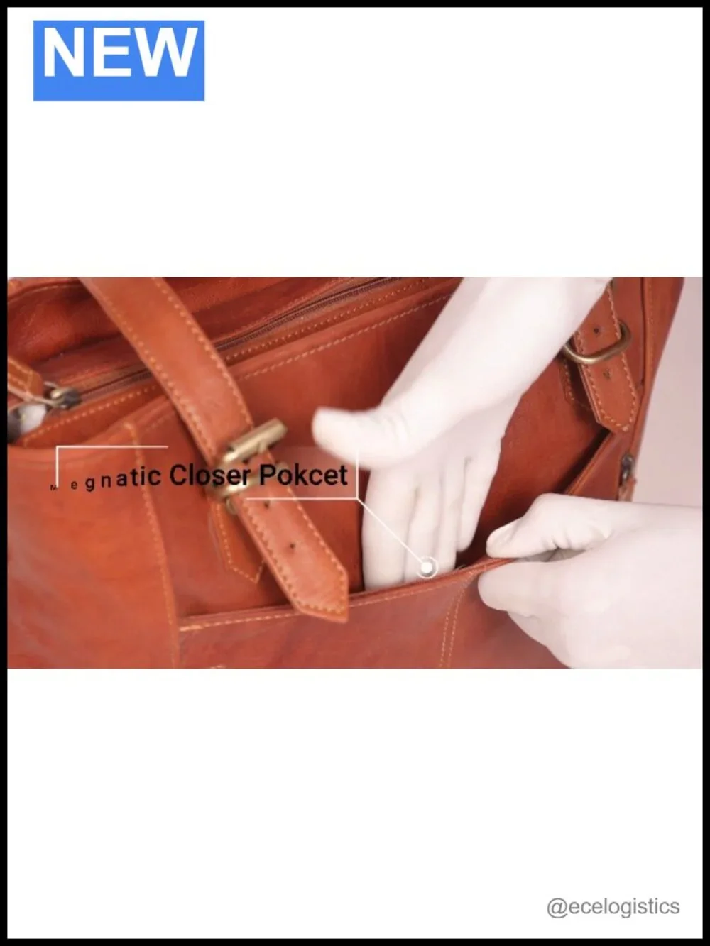 Genuine Leather 17-inch Laptop Tote Bag for Women Work Business Travel