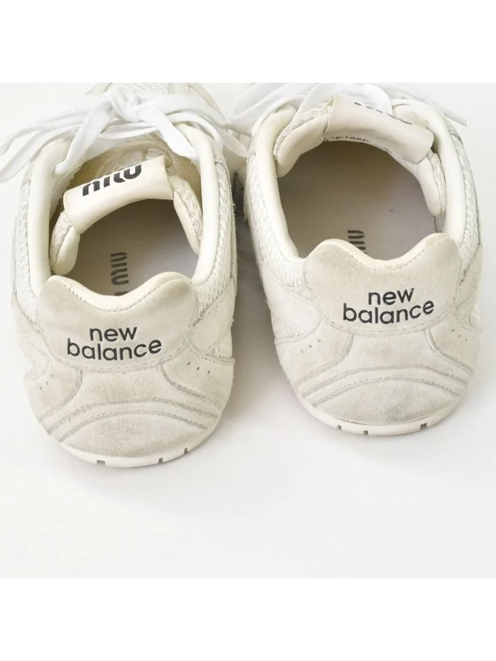 Miu Miu New Balance Suede Mesh Beige White