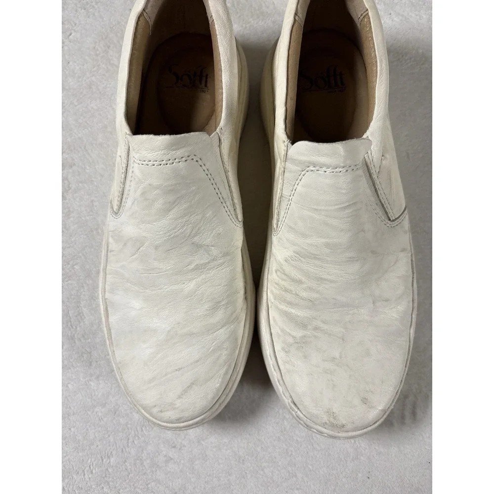 Sofft Women's‎ White Leather Slip-On Loafers Size 8M Comfort Shoes