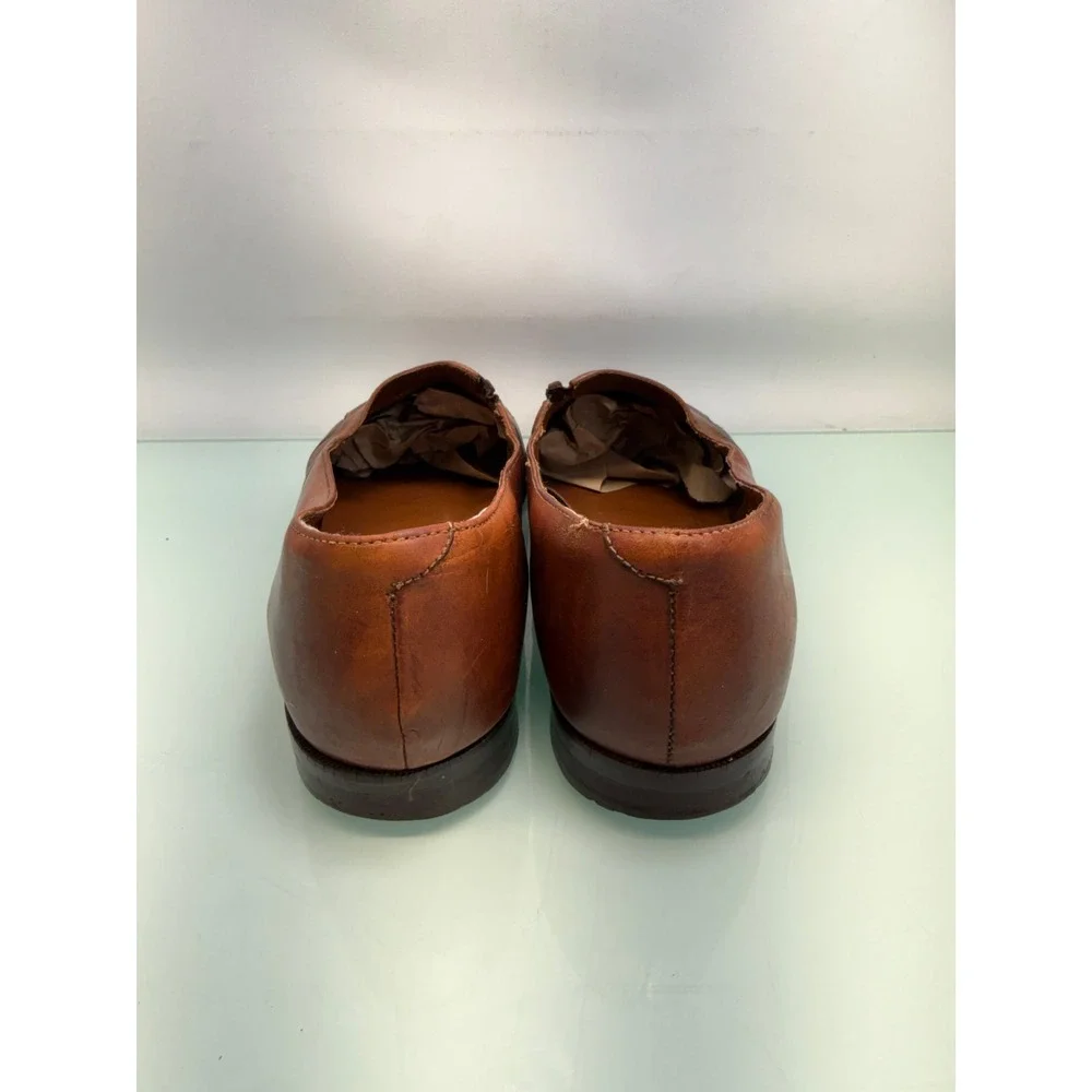 Vintage Colorblock Leather Loafers Women 9.5 Brown Patchwork 90s Retro Eclectic‎