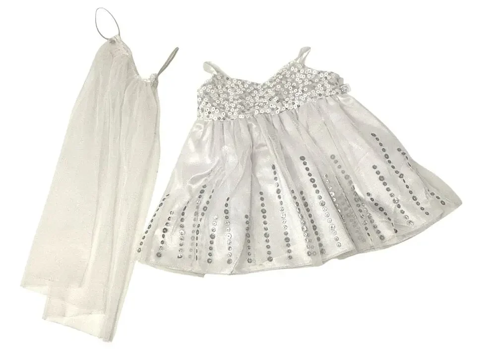 Build‎ A Bear Workshop White Wedding Dress And Veil Outfit Plush Collection