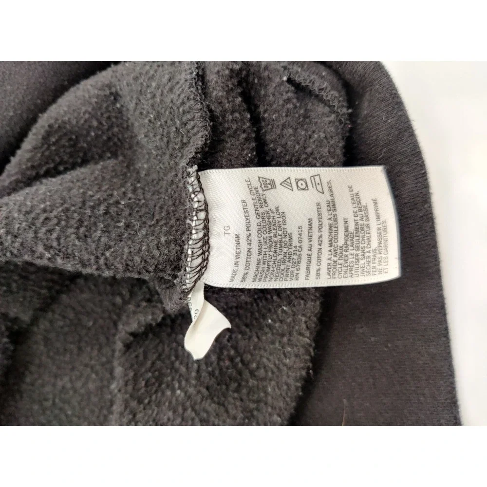 Nautica Mens XL Quarter Zip Pullover Sweatshirt Black Grey Fleece Mock Neck Logo