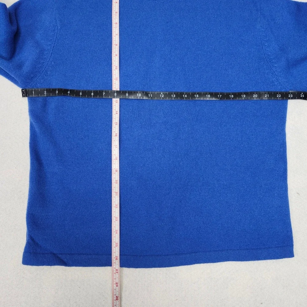 Vintage 90s GAP 100% Lambswool Sweater Cobalt Blue Crewneck Knit Pullover Y2K M