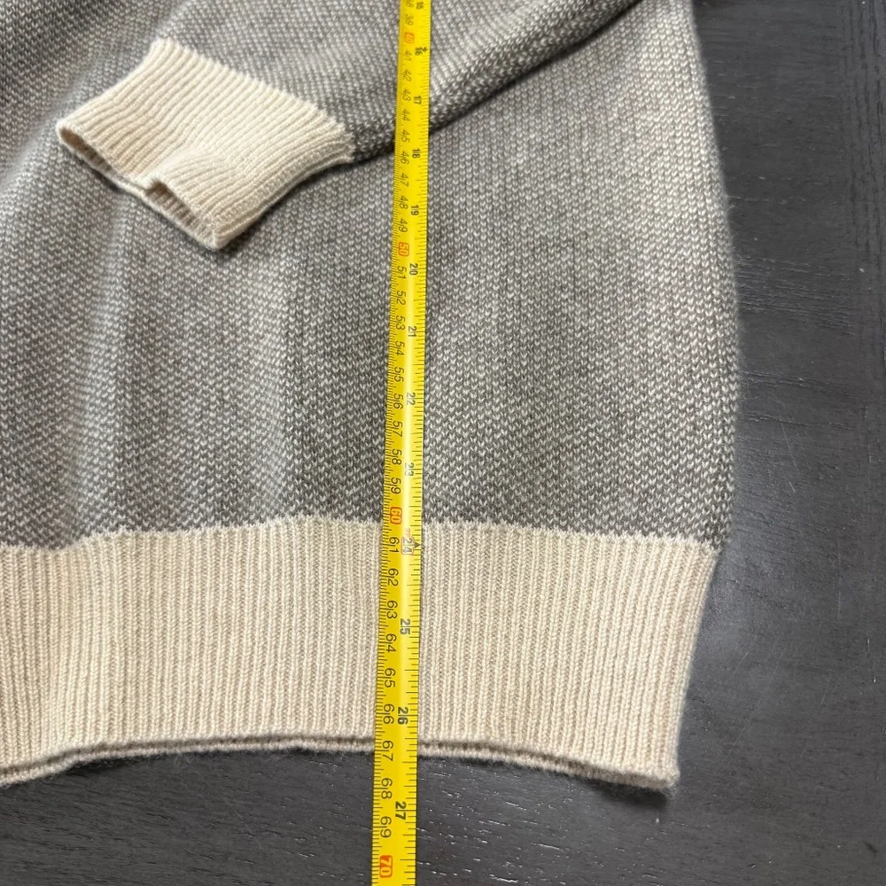 Bullock Jones Men’s 100% Pure Cashmere Quarter Button Super Soft Sweater Size XL