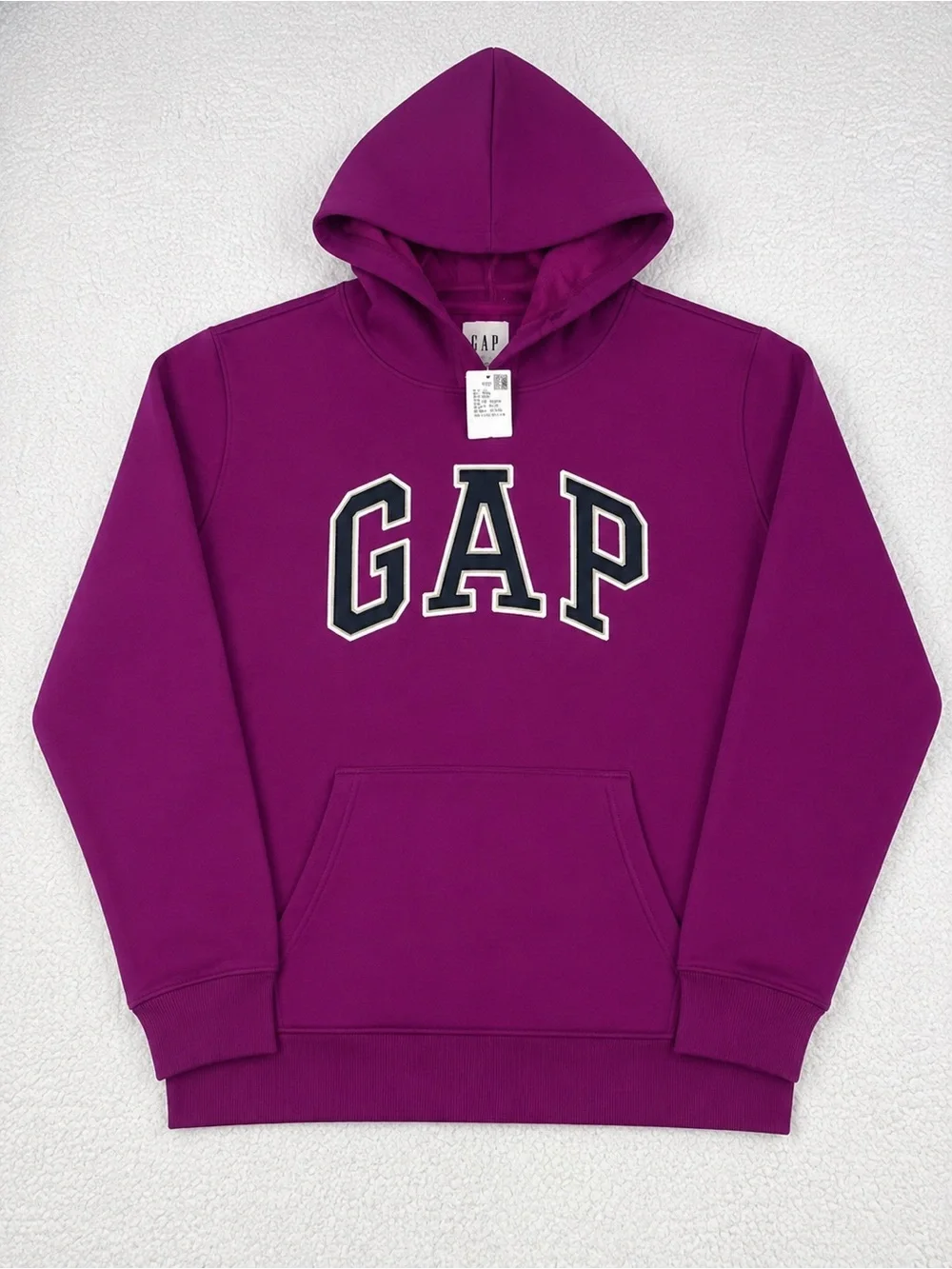 GAP Men's Purple‎ Crewneck Hoodie with Bold Logo S 0043