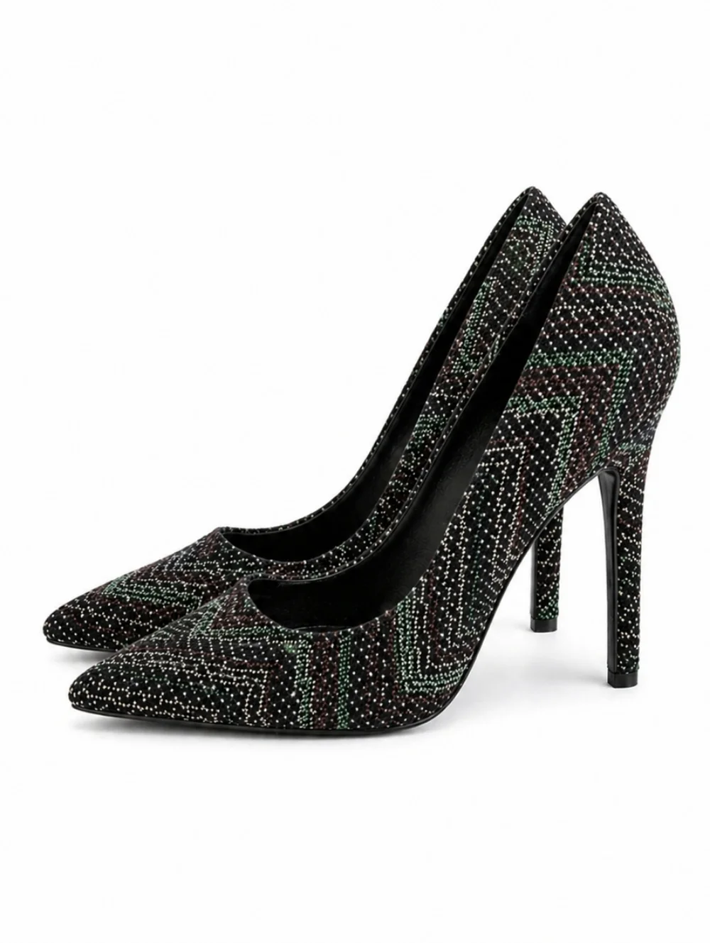Charles by Charles David Pointed Toe Stiletto Pumps 8.5 Textured Tweed Heels