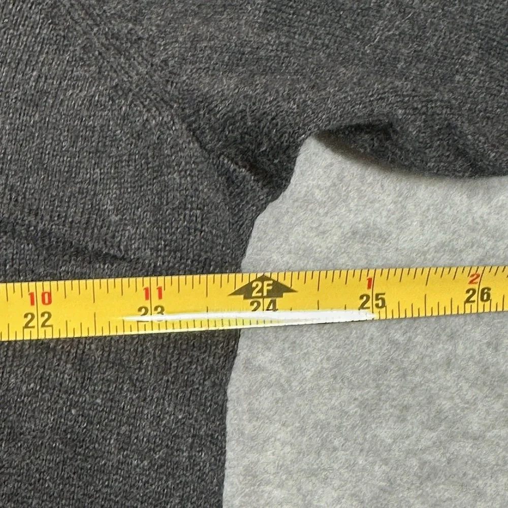 Chatham Road Sweater Mens XL Charcoal Gray Cotton Cashmere Blend Pullover V Neck