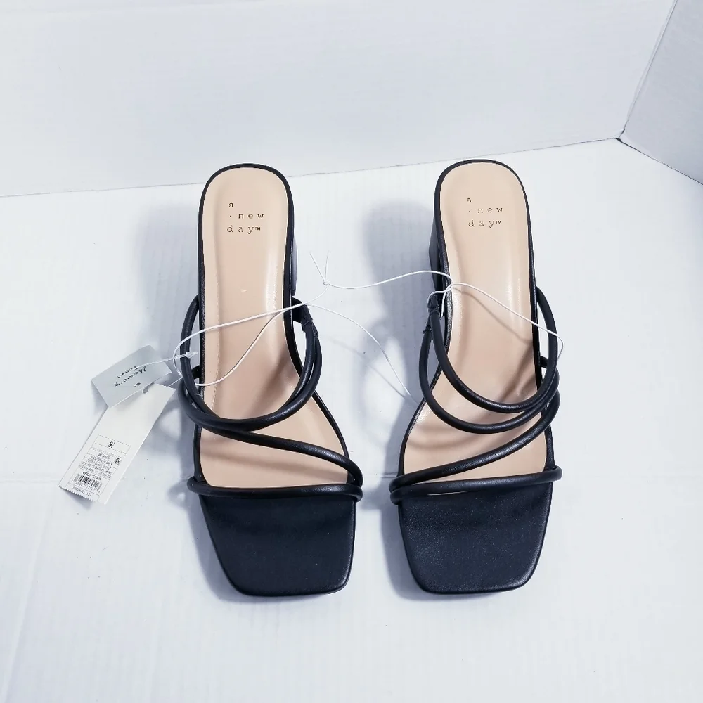 NWT A NEW DAY BLACK HEELS SIZE 9.5