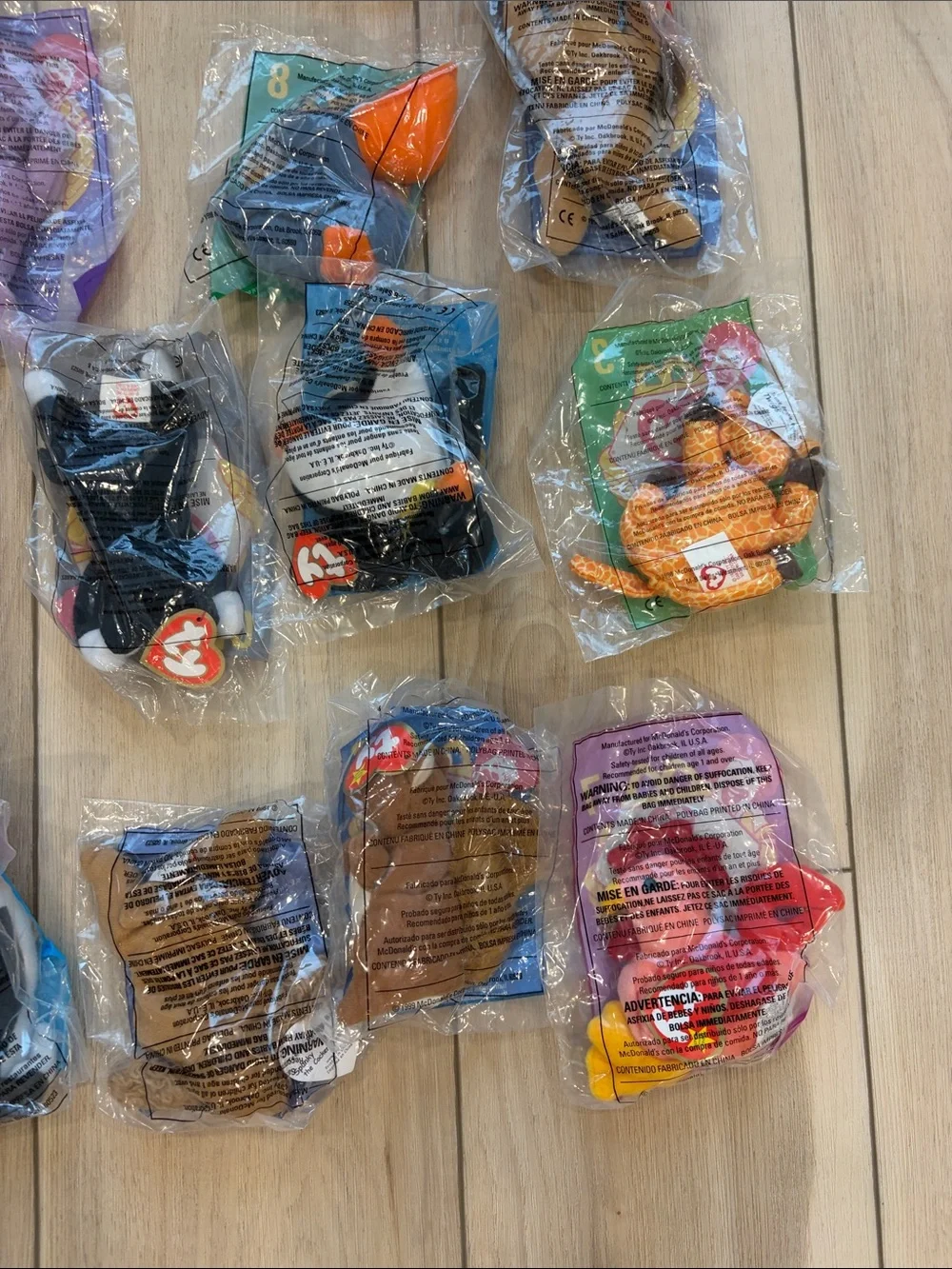 Vintage McDonalds Ty Beanie Babies Assorted Plush Pack
