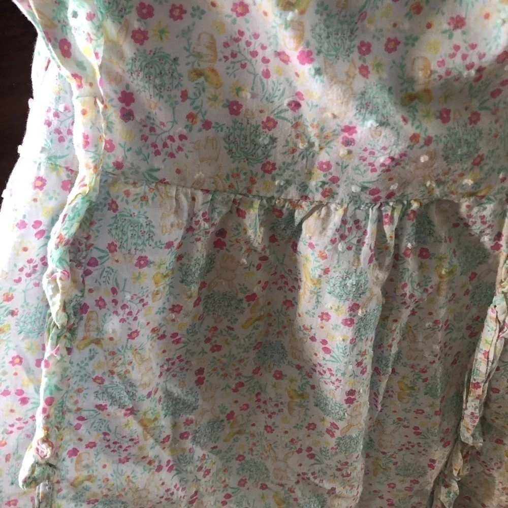 Shabby Chic white floral easter dress in size 6