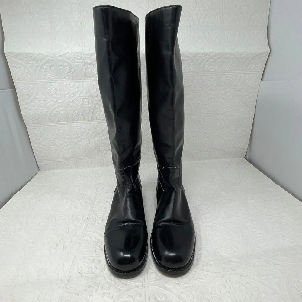 St John Sport Leather Knee High Riding Boots Sz 8.5