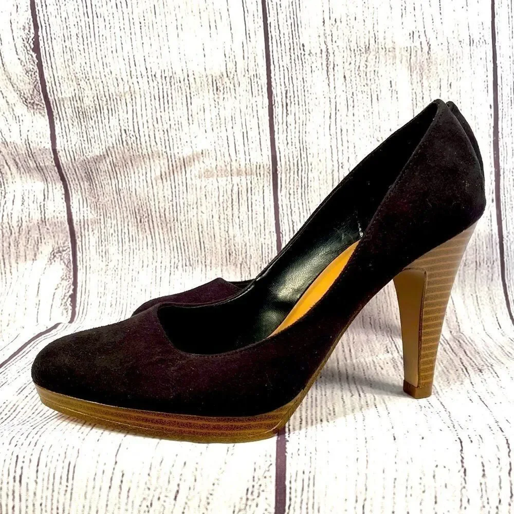 FIONI Clothing black suede