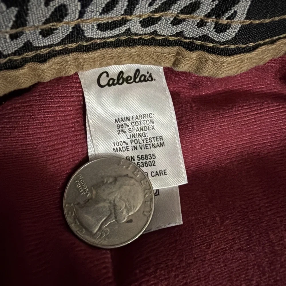 Cabela's Pants Mens 38x34 Tan Classic Fit Fleece Lined Stretch‎ Winter Outdoor