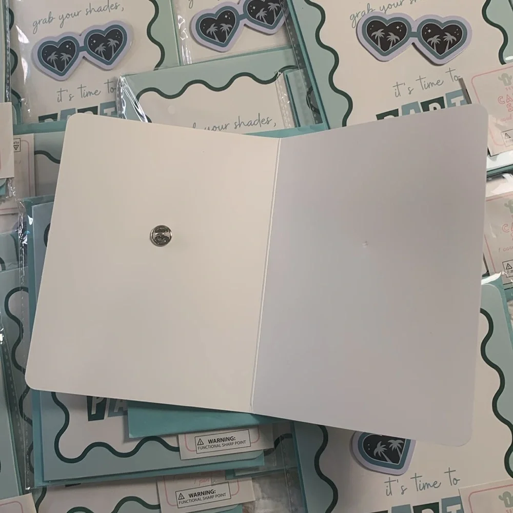 Party Note Cards 30 PK Grab your Shades it’s time to party W/Sunglasses pin NEW