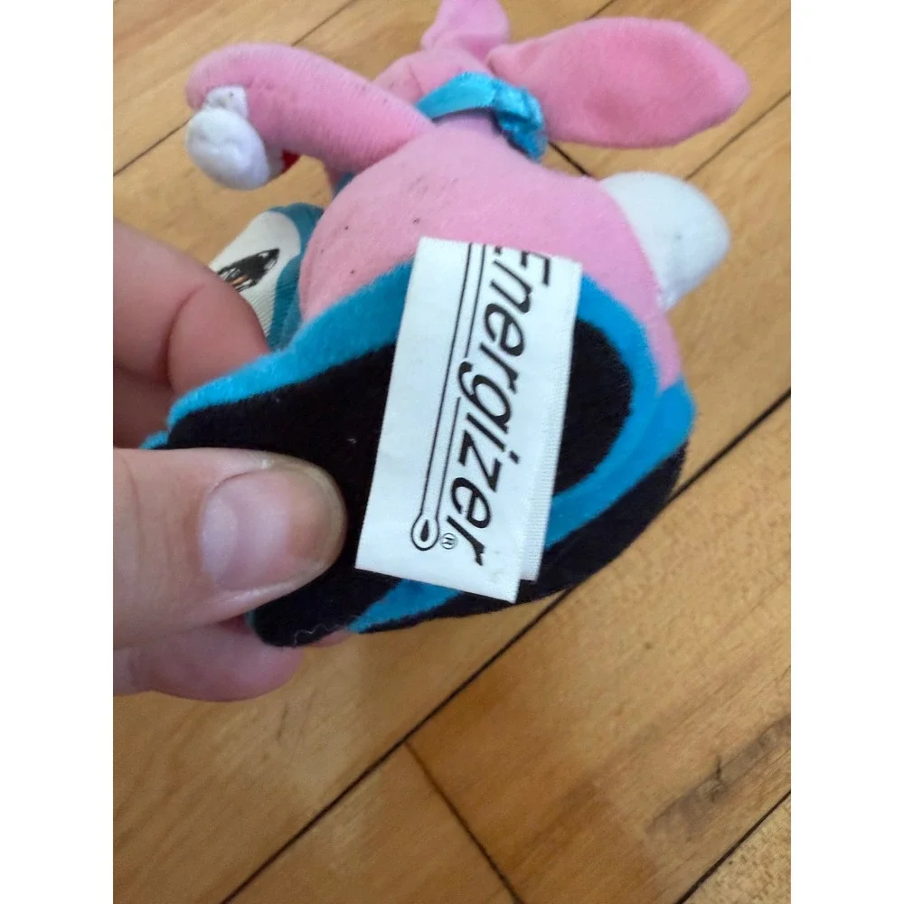 Vintage Energizer Bunny Plush Mascot Pink Rabbit with Drum Advertising Toy