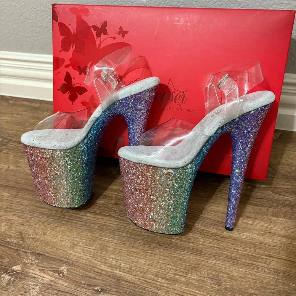 Pleaser secure bold sparkle