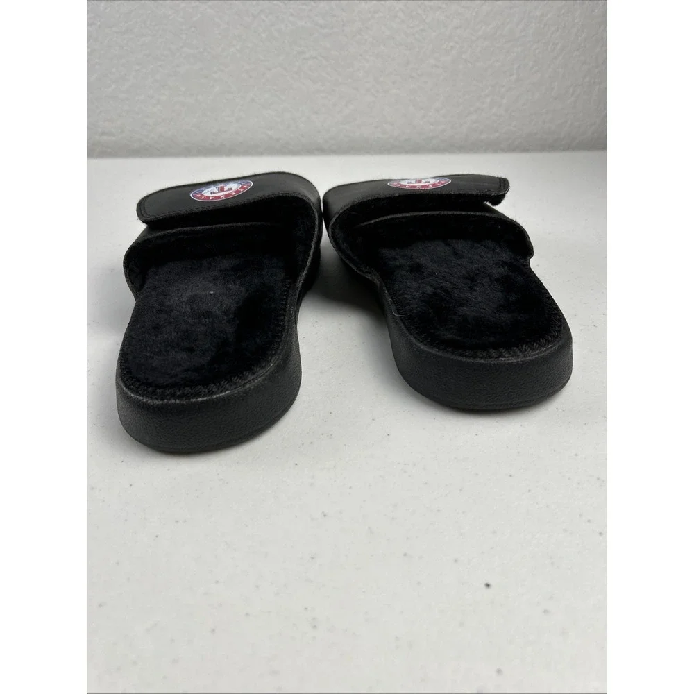 ISlide Fur Lined‎ Texas Rangers Youth Size 12/13 Black Slides
