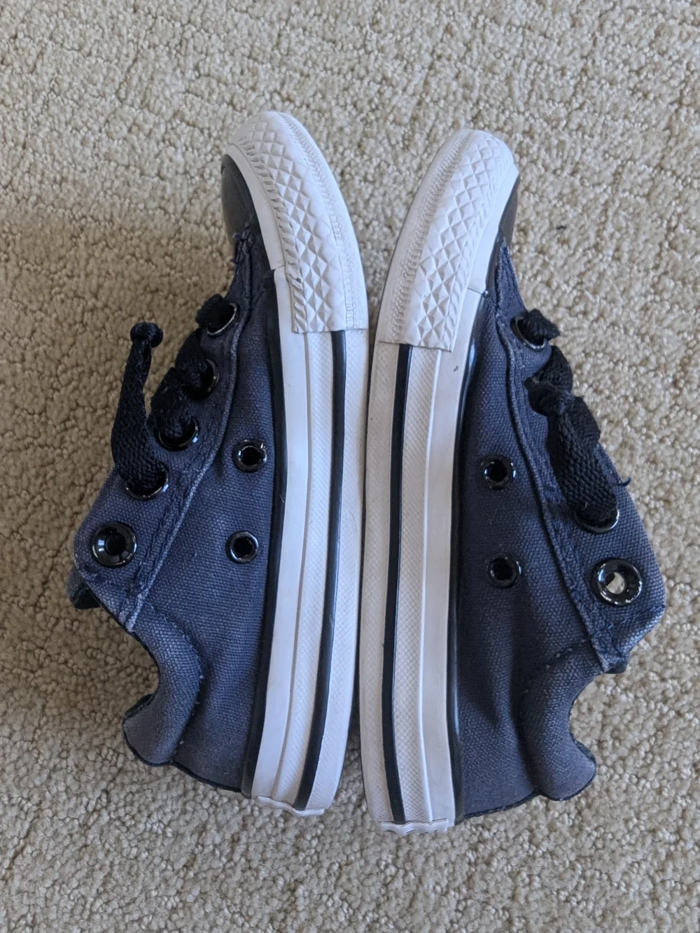 Converse Kids Slip On Chucks Shoes Navy Black CT Street Slip 632522F Toddler 11