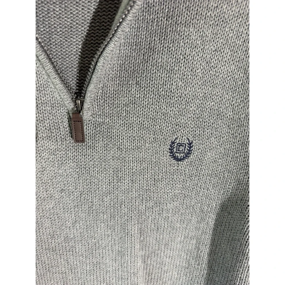 Chaps mock zip knit