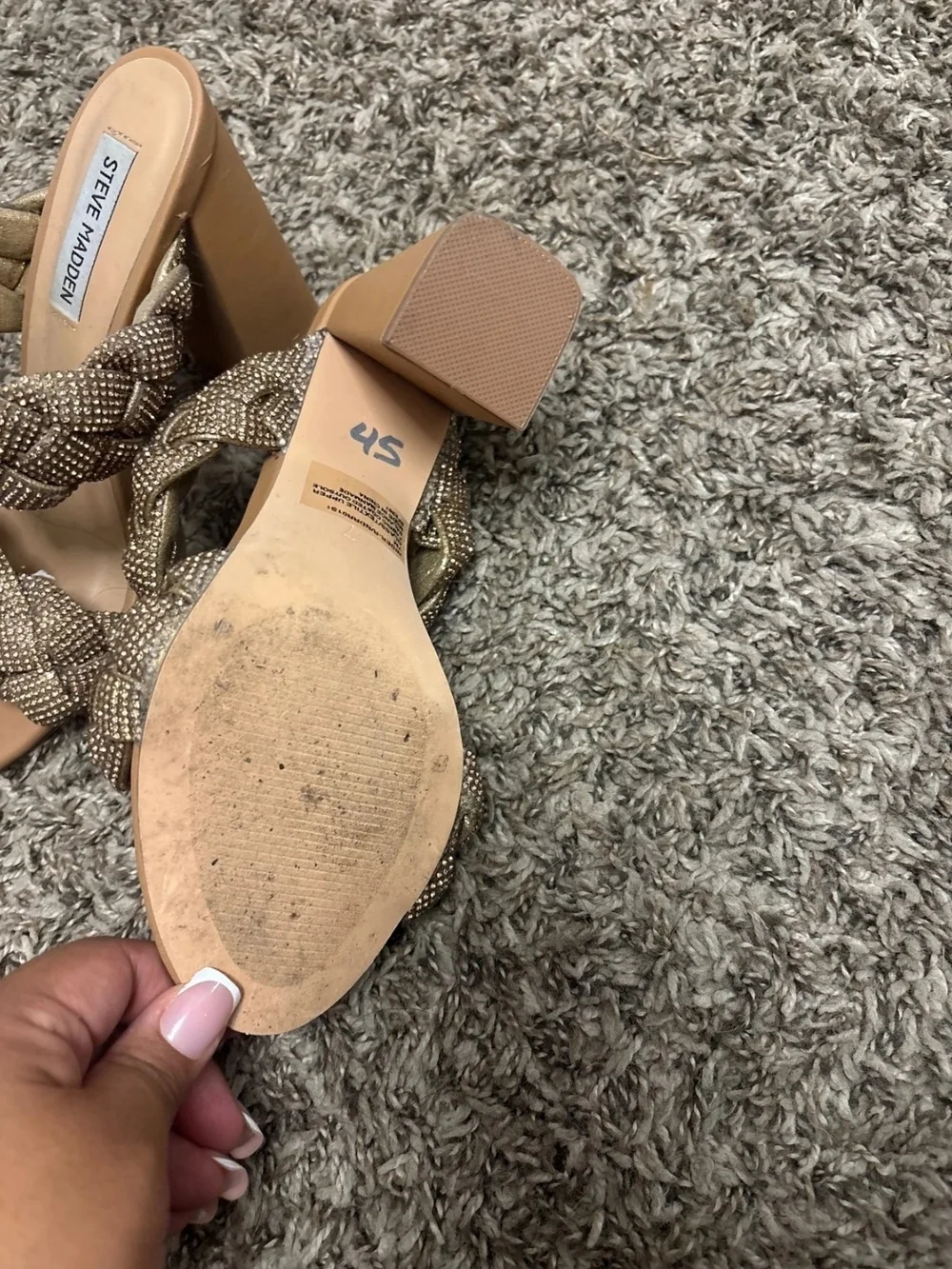 Steve Madden glittering braided