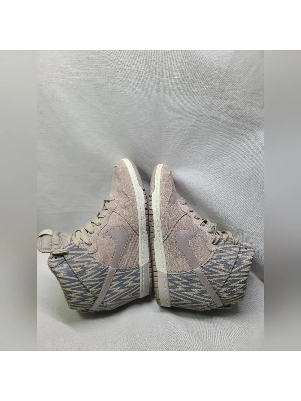 Nike Dunk Sky Hi Hidden Wedge Gray Suede Bolt Women’s Size 9- Rare