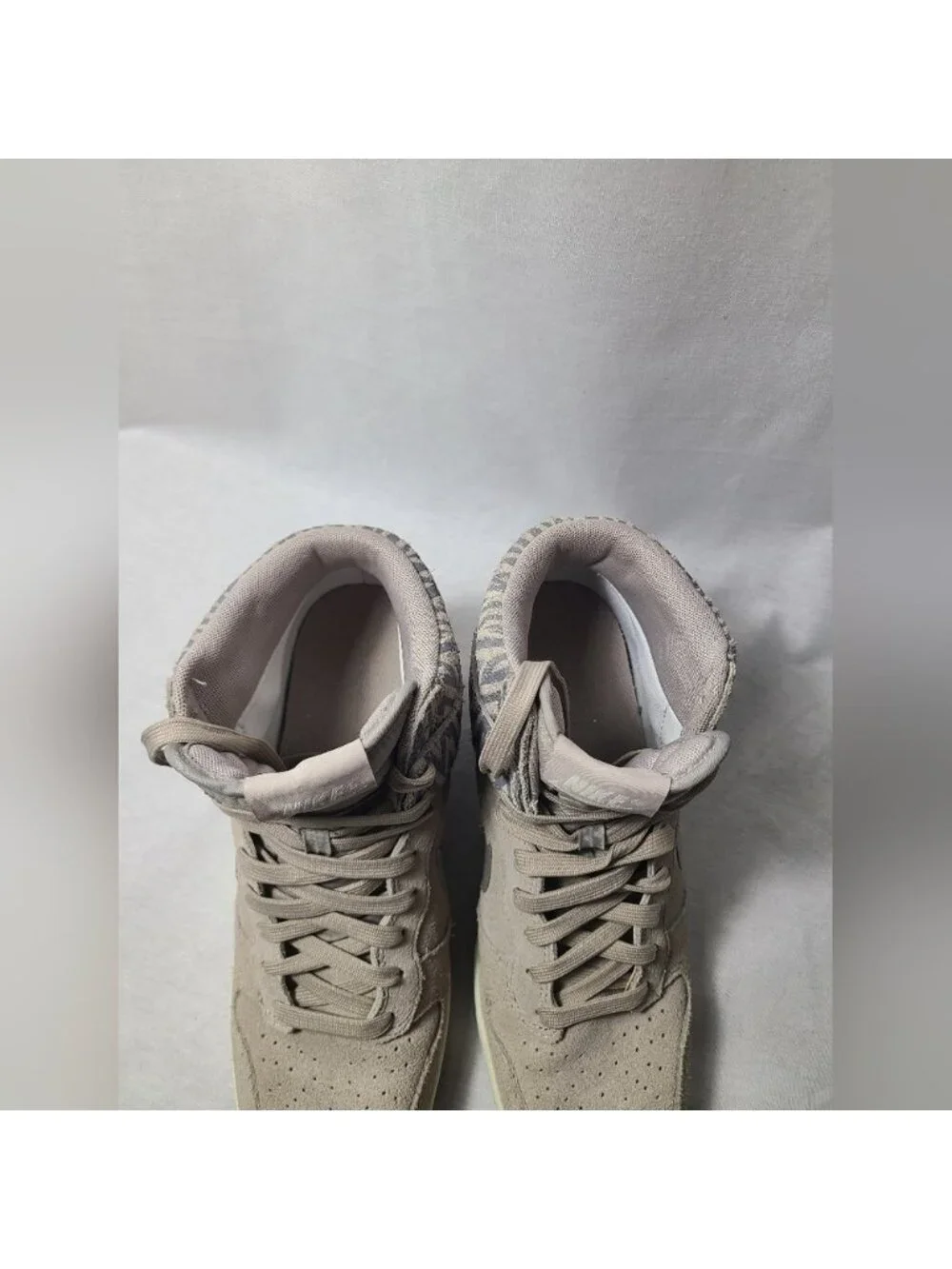 Nike Dunk Sky Hi Hidden Wedge Gray Suede Bolt Women’s Size 9- Rare