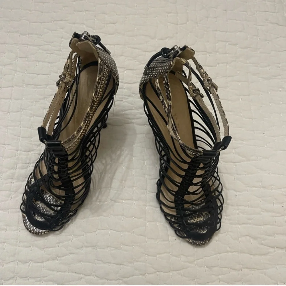 L.A.M.B. Black Strappy Sandal for Women