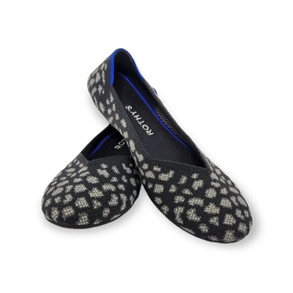 Rothy's Charcoal Kitten Flat Ballet Shoes Womens 6.5 Rare Discontinued‎