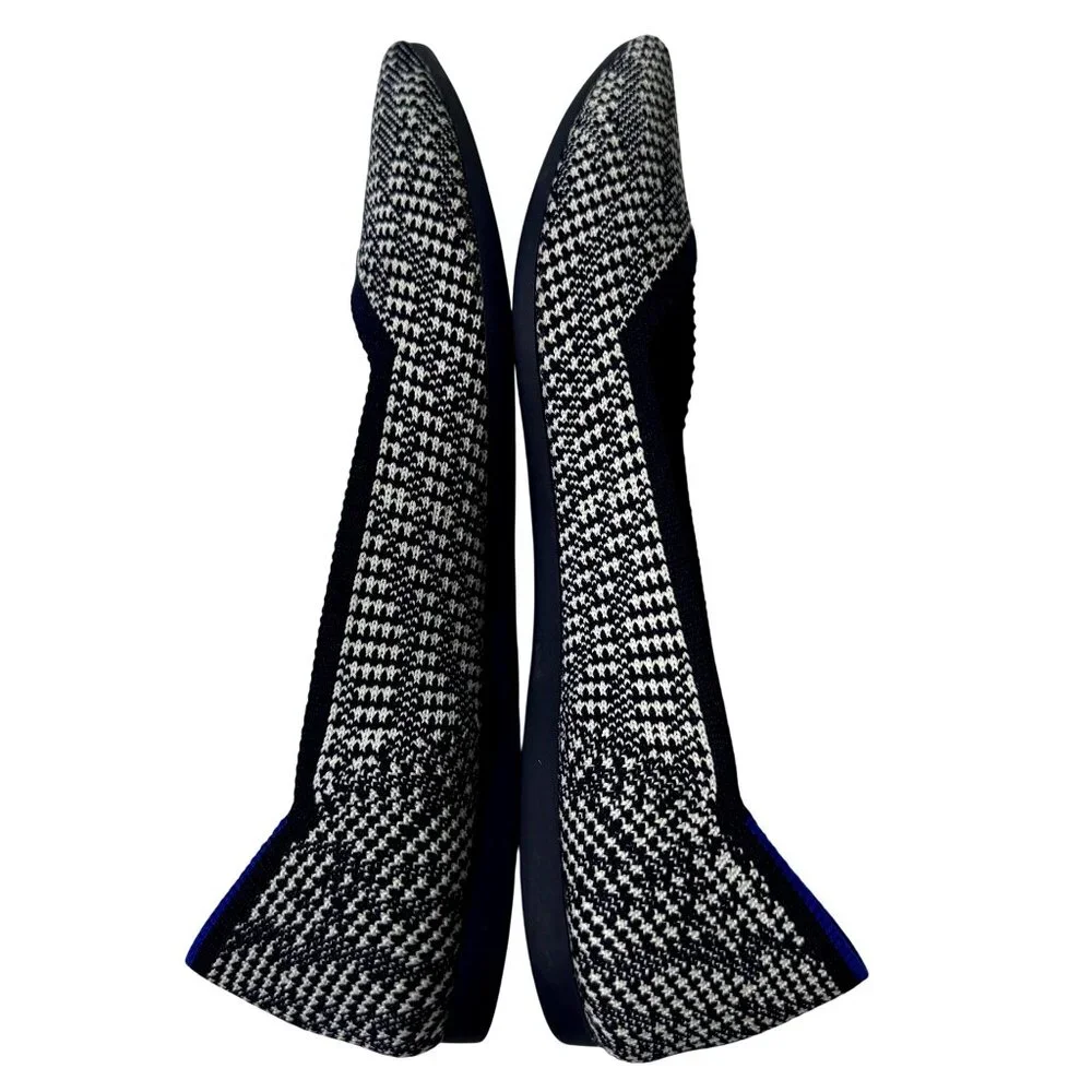 Rothy’s The Point Navy‎ Houndstooth Womens 6.5