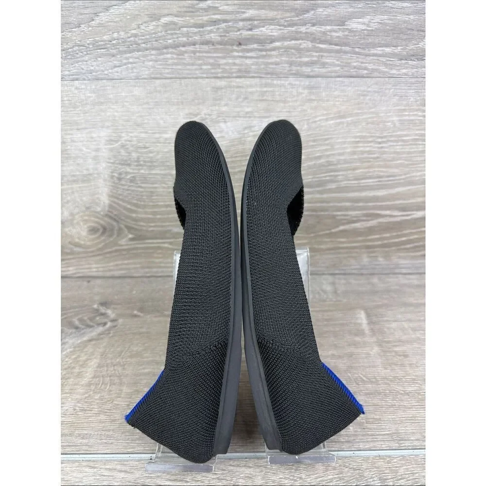 Rothy’s “The Flat” Black Knit Women’s Sz 7.5 Slip-On Round Toe Ballet Flats