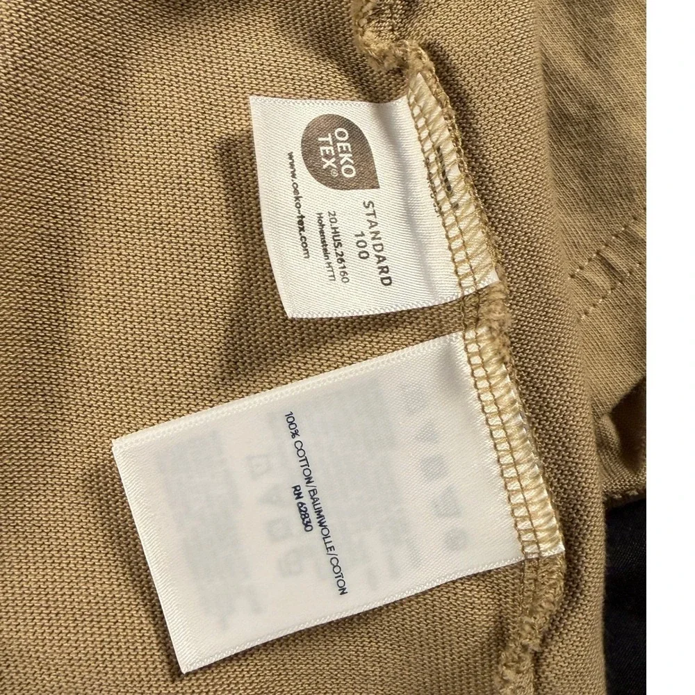 Lands End Girls Khaki Tan Cotton Jersey Mock Wrap Skort Size 10 School Uniform