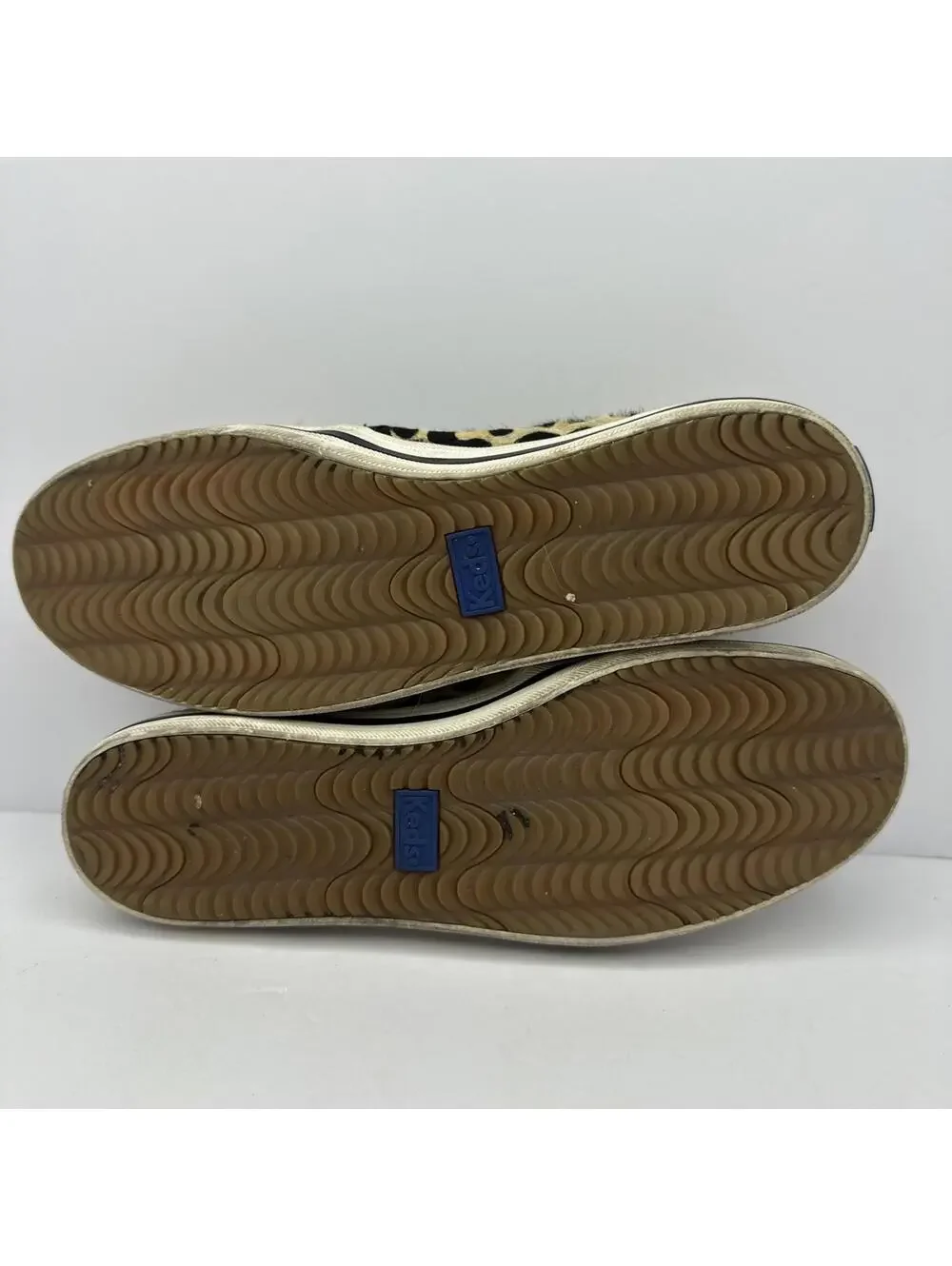 Keds For Kate Spade Leopard Print Calf Hair Slip On Sneakers Size 8.5 Flaw
