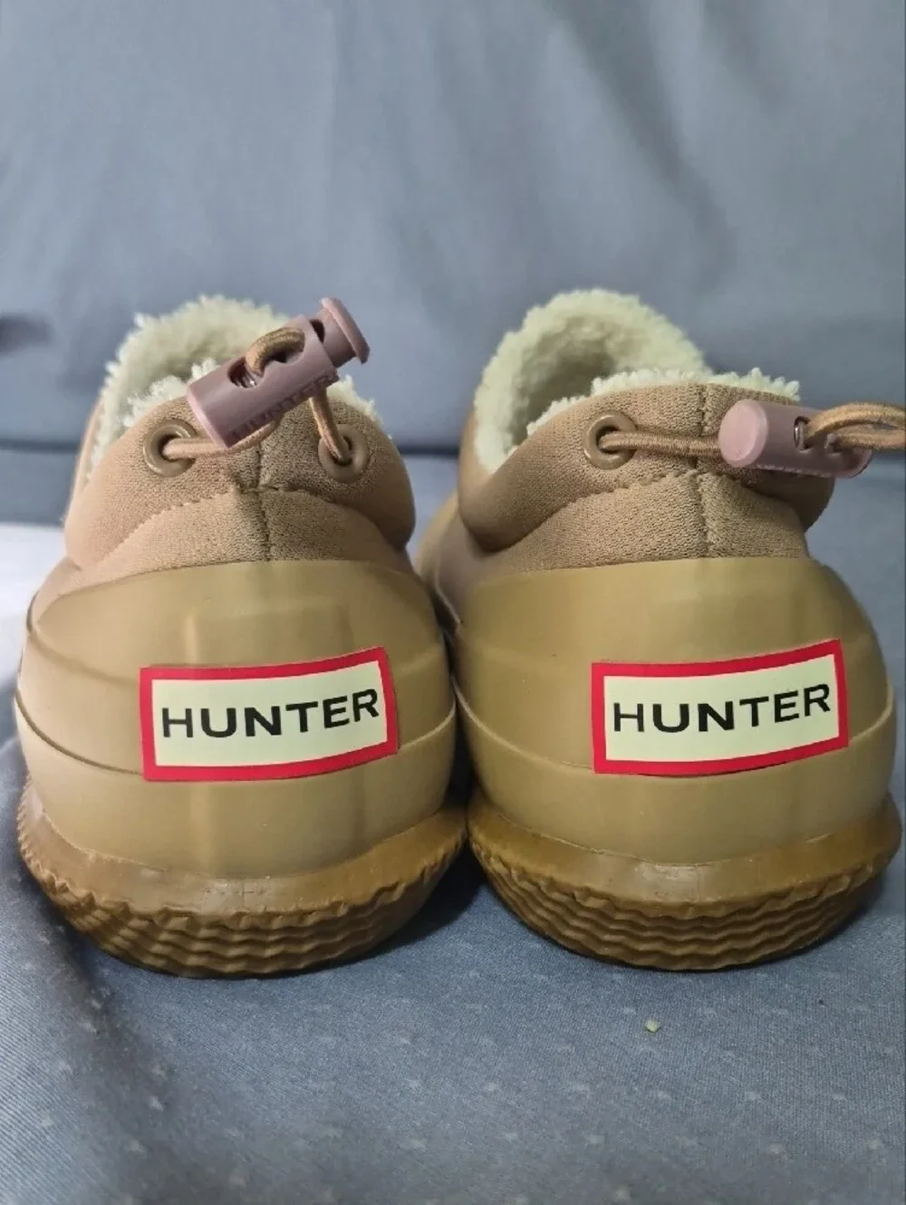 Hunter Original Insulated Sherpa Shoe Women's 9 Tan Slip-On Clogs