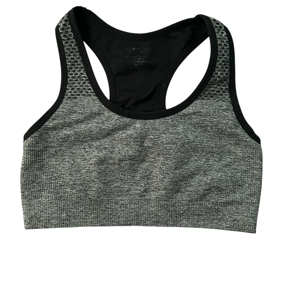 Bebe‎ Gray & Black Women's Sports Bra Size Small