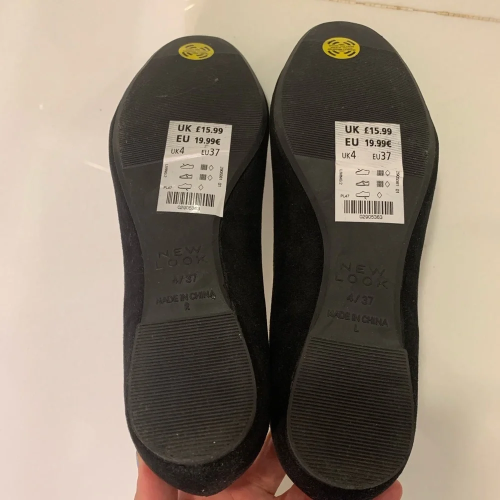 NWT New Look Suede-Look Smoking Slipper Loafers Flats - Women’s 6.5 / 37, Black