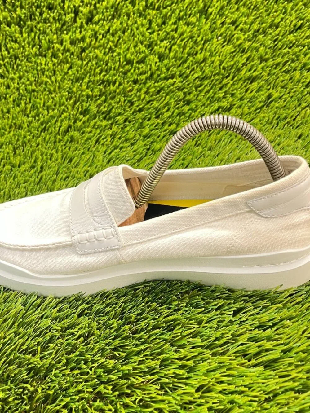 Cole Haan Grandpro Rally Womens‎ Size 8.5B White Casual Flats Shoes Slip On
