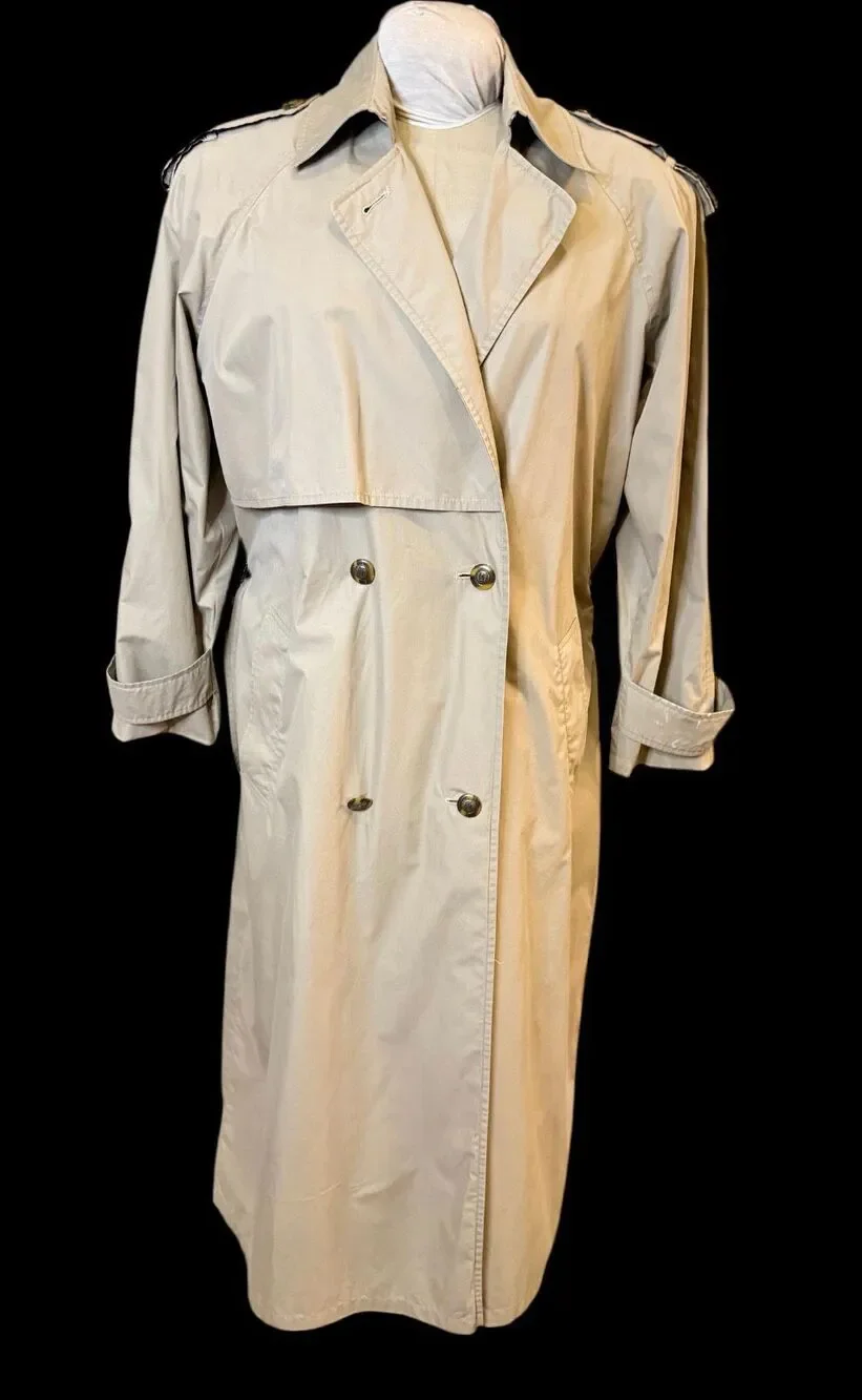 Talbots Double Breasted Trench Coat Lined Sz. 8. Timeless Classic Iconic