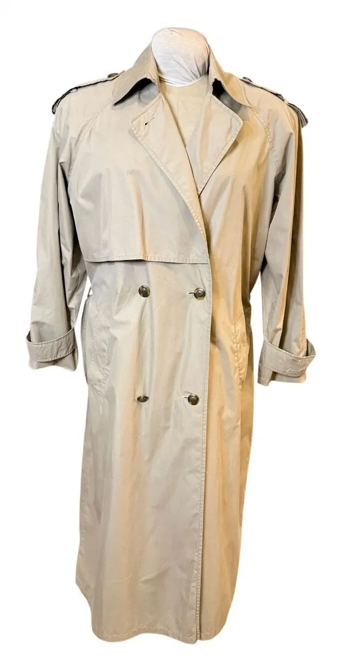 Talbots Double Breasted Trench Coat Lined Sz. 8. Timeless Classic Iconic