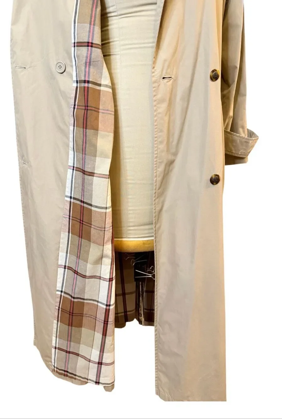 Talbots Double Breasted Trench Coat Lined Sz. 8. Timeless Classic Iconic